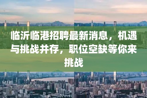臨沂臨港招聘最新消息，機(jī)遇與挑戰(zhàn)并存，職位空缺等你來挑戰(zhàn)