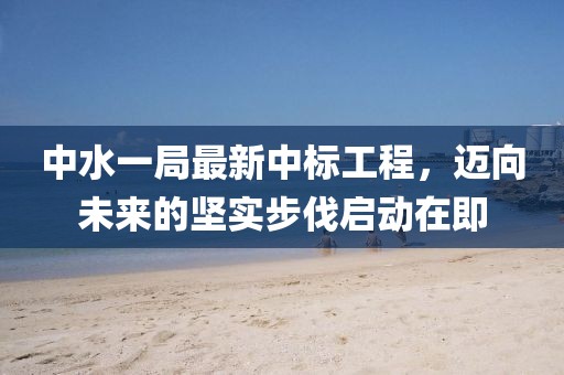 中水一局最新中標工程，邁向未來的堅實步伐啟動在即