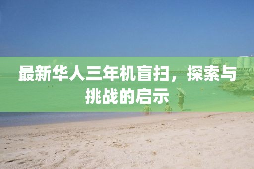 最新華人三年機盲掃，探索與挑戰(zhàn)的啟示