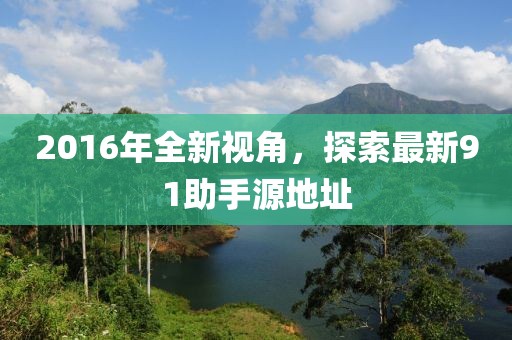 2016年全新視角，探索最新91助手源地址