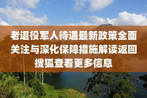老退役軍人待遇最新政策全面關(guān)注與深化保障措施解讀返回搜狐查看更多信息