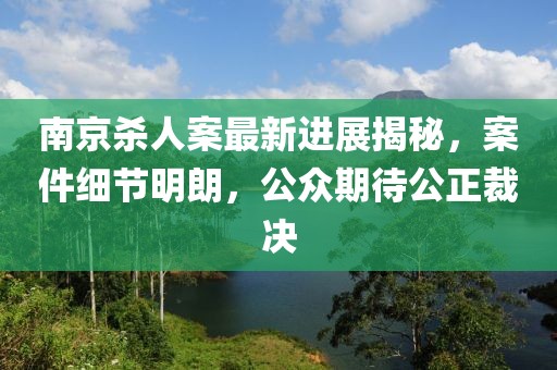 南京殺人案最新進展揭秘，案件細節(jié)明朗，公眾期待公正裁決