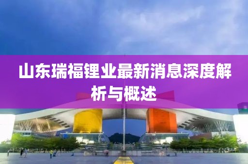 山東瑞福鋰業(yè)最新消息深度解析與概述