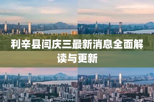 利辛縣閆慶三最新消息全面解讀與更新