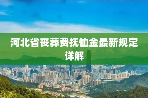 河北省喪葬費撫恤金最新規(guī)定詳解