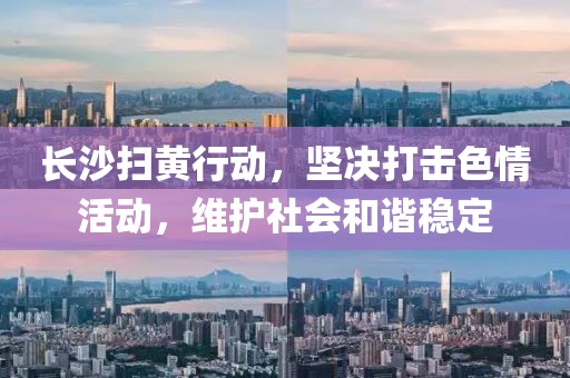 長沙掃黃行動，堅(jiān)決打擊色情活動，維護(hù)社會和諧穩(wěn)定