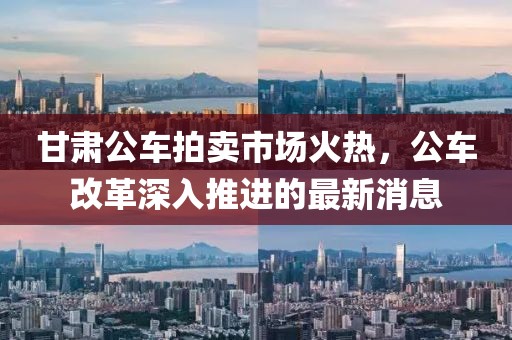 甘肅公車(chē)拍賣(mài)市場(chǎng)火熱，公車(chē)改革深入推進(jìn)的最新消息