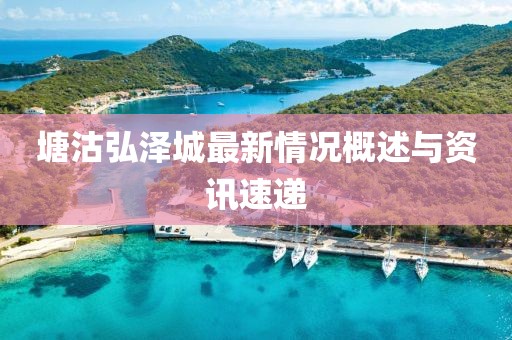 塘沽弘澤城最新情況概述與資訊速遞