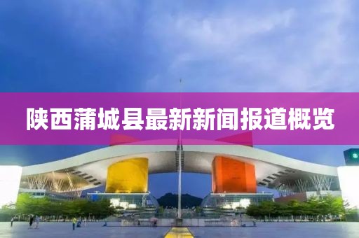 陜西蒲城縣最新新聞報(bào)道概覽