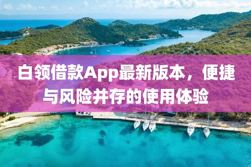 白領借款App最新版本，便捷與風險并存的使用體驗